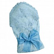 "МоёДитё" комплект нарядный шитьё для новорождённых голубой 127Ш (лето) "Вербена"